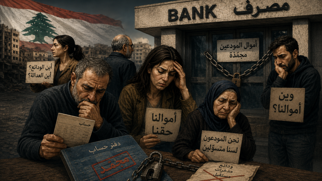 المودعون في البنوك اللبنانية :أموالنا سُرقت بنظام “مؤسساتي مشترك”، ولا ثقة بـ “صحوة ضمير” المجرم.