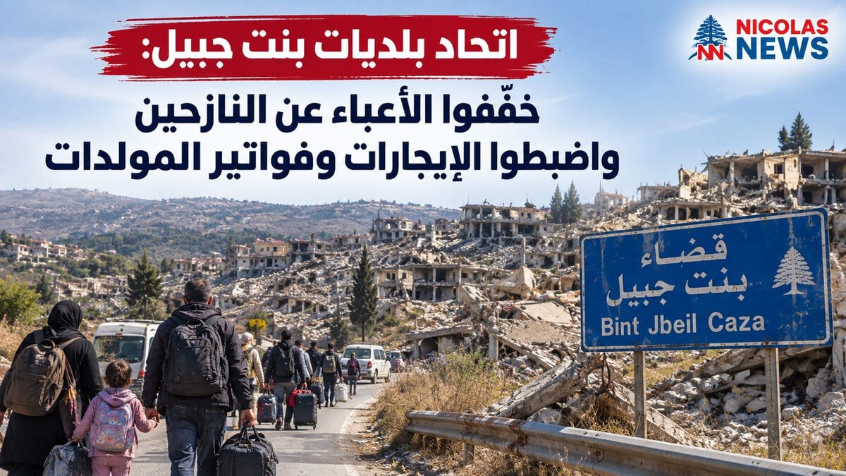اتحاد بلديات بنت جبيل: خفّفوا الأعباء عن النازحين واضبطوا الإيجارات وفواتير المولدات
