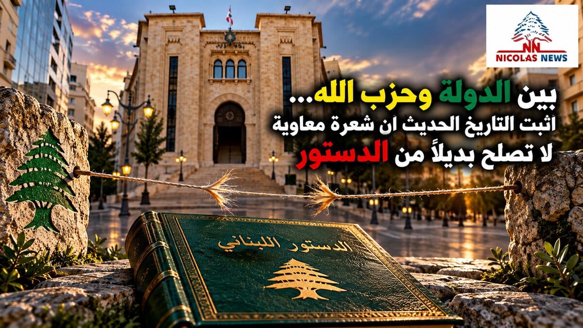 بين الدولة وحزب الله…أثبتت التاريخ الحديث أن شعرة معاوية ، لا تصلح بديلًا من الدستور