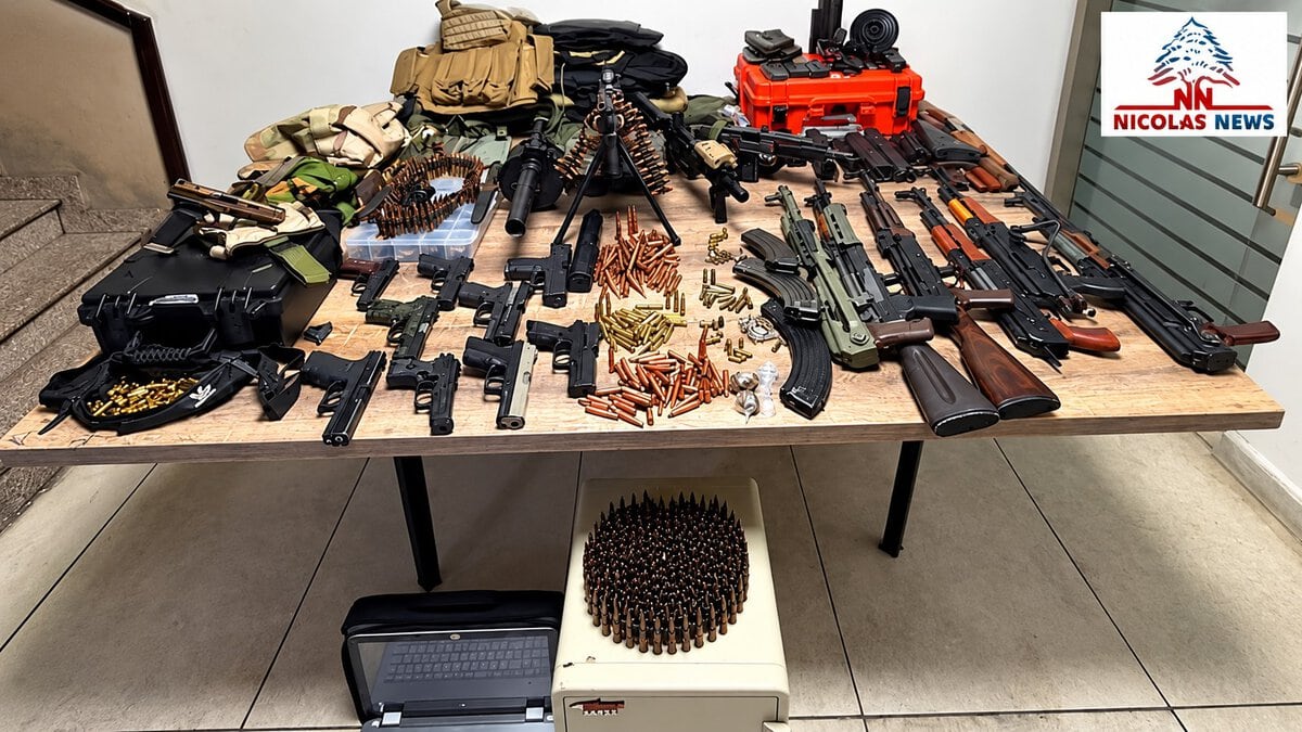 الجيش يضبط كمية كبيرة من الأسلحة الحربية في منطقة بشامون – عاليه ويوقف مطلوبين بجرائم الاتجار بالأسلحة والمخدرات