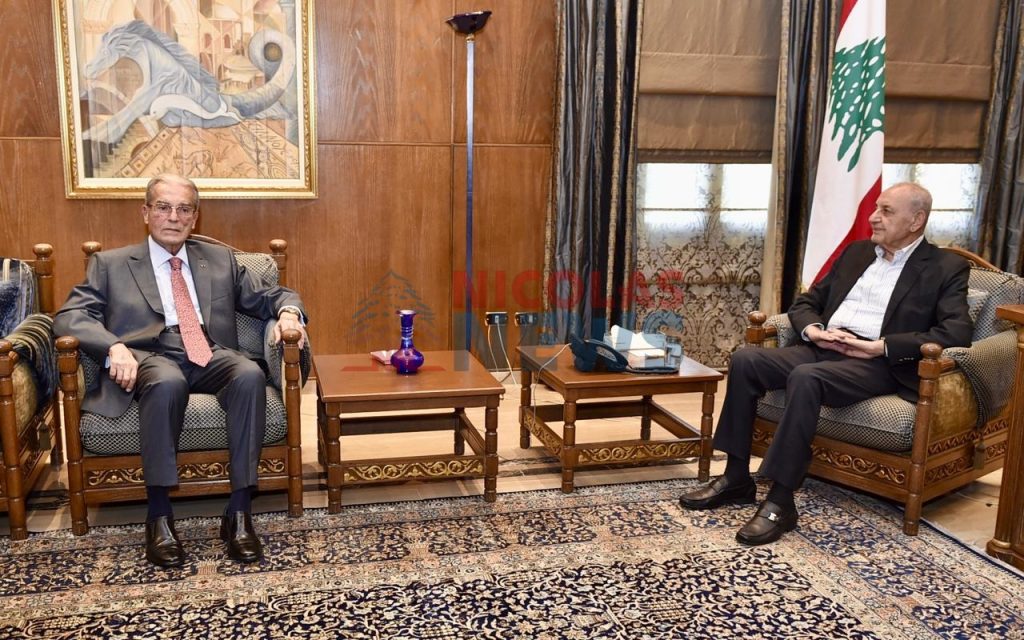 الرئيس بري تابع الأوضاع العامة والمستجدات خلال استقباله الوزير السابق وديع الخازن