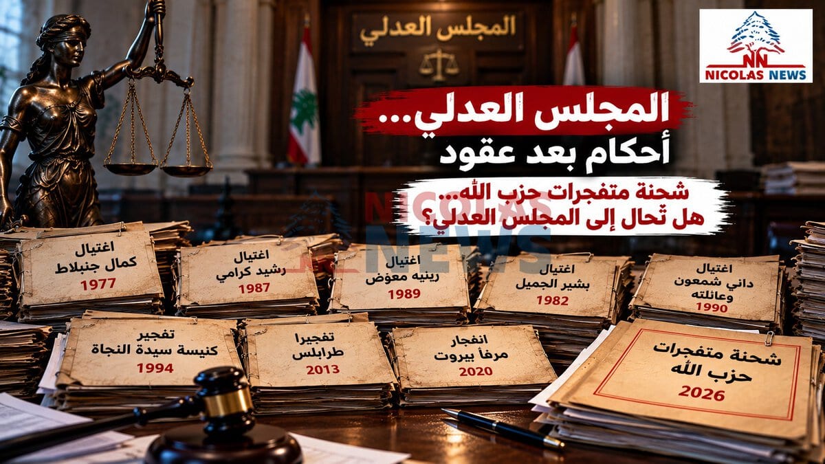 المجلس العدلي في لبنان… أحكام بعد عقود وعدالة تنتظر التنفيذ: هل تنضمّ شحنة متفجرات حزب الله إلى اللائحة؟