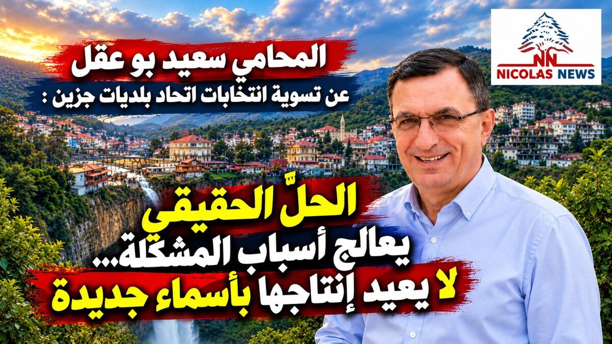 المحامي سعيد بو عقل عن تسوية انتخابات اتحاد بلديات جزين : الحلّ الحقيقي يعالج أسباب المشكلة… لا يعيد إنتاجها بأسماء جديدة